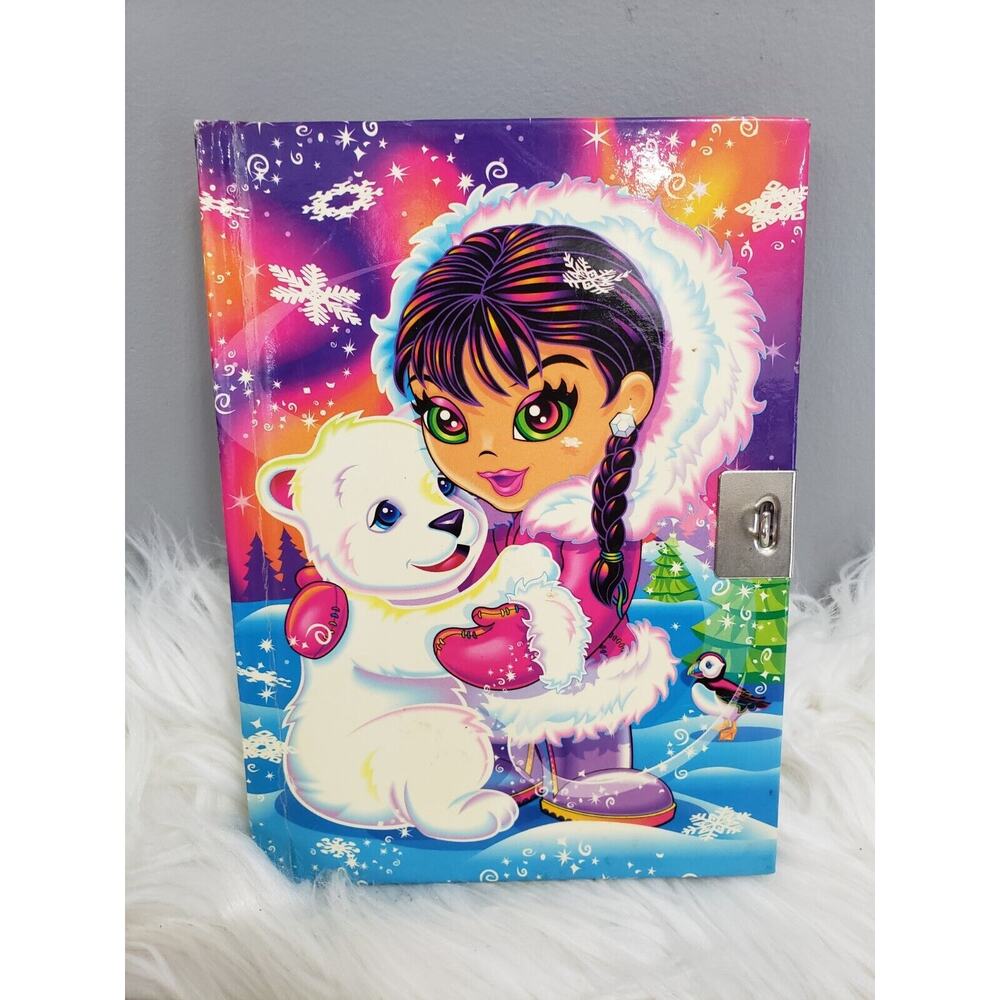 Vintage Lisa Frank Anana Eskimo Polar Bear‎ White Tuscan Bird DIARY NOTE BOOK